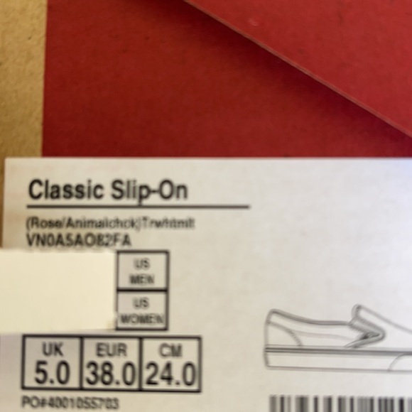 Vans Men’s Classic Slip On Rose/Animalchck Trwht Sneakers - Picture 16 of 16